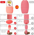 XHJRI Ice Cube Roller Massager for Face, Eyes and Neck, Reusable Silicone Ice Mold for Skin Care (Pink)