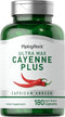 Piping Rock Cayenne Pepper Capsules | 180 Count | Capsicum Annuum | Plus Ginger and Hawthorn Berry Supplement
