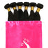 Satin Bags with Drawstring for Bundles, Wigs, Hair Extensions, Tools - 6 PCS Pink Soft Silk Pouches