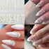 4 Boxes Flatback Rhinestones and Pearls Nail Charms for Acrylics, Crystals, Half Rounds for DIY Nail Art