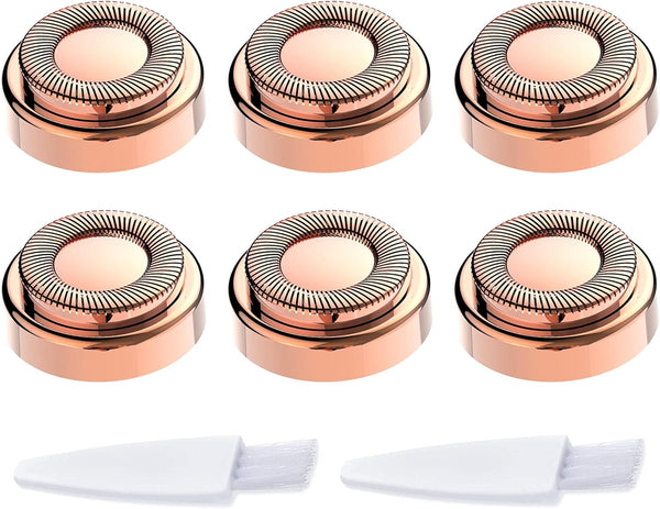 LinMei 6 Blades Facial Hair Remover Replacement Heads Compatible with Flawless Finishing Touch Tool for Women