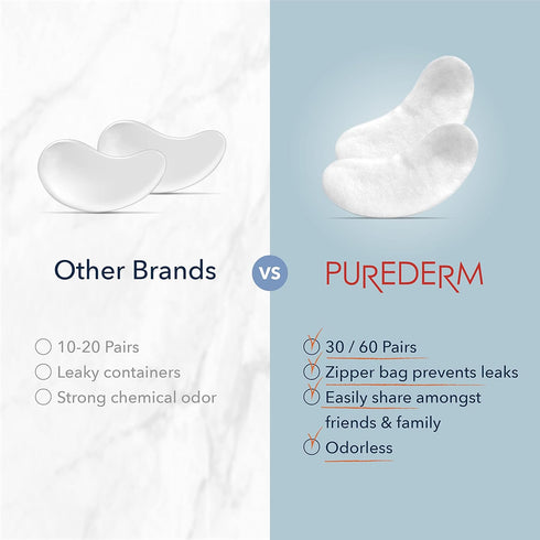 Purederm Deluxe Collagen Eye Mask - 4 Pack of 30 Sheets Natural Eye Patches with Anti-aging and Wrinkle Care Properties