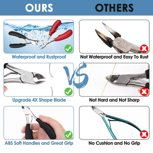 Modacraft Podiatrist Toenail Clippers, Professional Thick & Ingrown Toe Nail Clippers for Men Seniors, Nail Cutter Kit