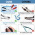 Modacraft Podiatrist Toenail Clippers, Professional Thick & Ingrown Toe Nail Clippers for Men Seniors, Nail Cutter Kit