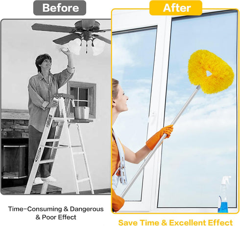 Heonay 13 49.7 Inch Ceiling Fan Cleaner Duster Reusable Microfiber Ceiling Fan Blade Cleaner Removable Duster