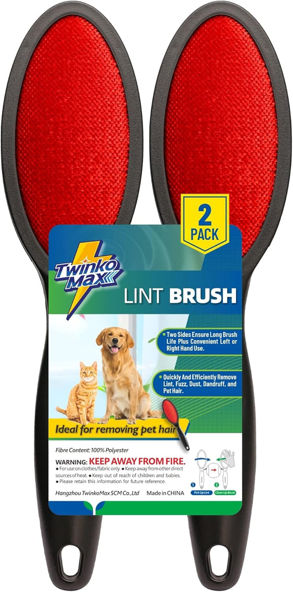 Lint Remover Brush, Magic Lint Brush, Pet Hair Remover, 2-Sided Reusable Clothes Brush for Sheet and Carpet Cleaning,