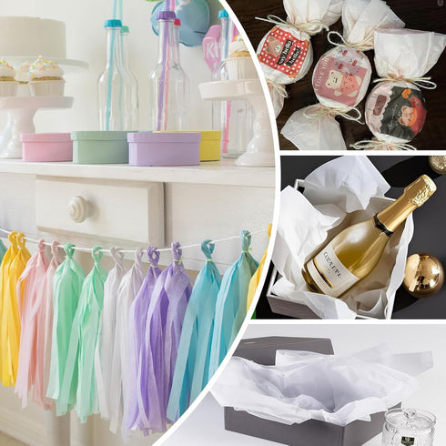 TUXIYA 1000 14" 20" Packaging, Sheets White Tissue Paper, X Tissue Papers Bulk for Christmas Wedding Birthday Showers