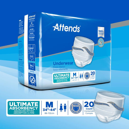 MCK22023101 Attends - Adult Underwear Pull On Medium Disposable Heavy Absorbency