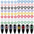 WOKOTO 100pcs Colorful 3D Resin Heart and Stars Nail Charms, Nail Jewels, Rhinestones, and Charms for Nail Art