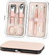 Nail Clippers Set, 7 pcs Professional Portable Manicure Kit with Luxurious Leather Case
