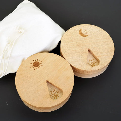 Set 2 2 7-Day AM&PM of Wood Weekly Pill Organizer for Medicine Vitamin Times a Day,Arthritis Friendly Pill Box Medium