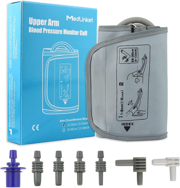 Medium Blood Pressure Cuff Replacement, 9-13inch (22-32cm) Compatible with Omron BP5100, BP5250, BP5450, BP7100