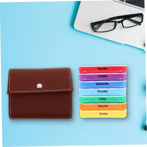 NOLITOY Day Portable Medicine Case Pill Organizer Bag for Travel Compact Medicine Holder Reusable Pill Cases