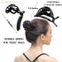 RC ROCHE ORNAMENT 6 Pcs Women's Stylish Rose Dome Comb Clamp, Medium Black Hair Clip