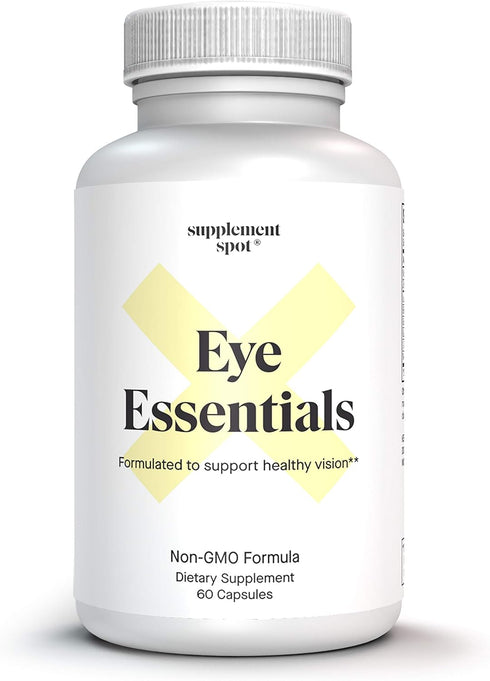 Eye Essentials Eye Supplements for Adults - Vitamins & Multi Minerals with Vitamin A, Bilberry Extract, Zinc for Eye