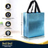 Nush Nush Aqua Blue Gift Bags - Medium Size Set of 12 Light Blue Reusable Gift Bags with Handles for Parties