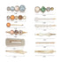 Mehayi 20 PCS Macaron Pearls Hair Clips, Handmade Cute Hair Barrettes, Elegant Gold Hair Accessories for Women Girls