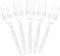 Plasticpro Clear Plastic Forks Disposable Cutlery Utensils, 50 Count