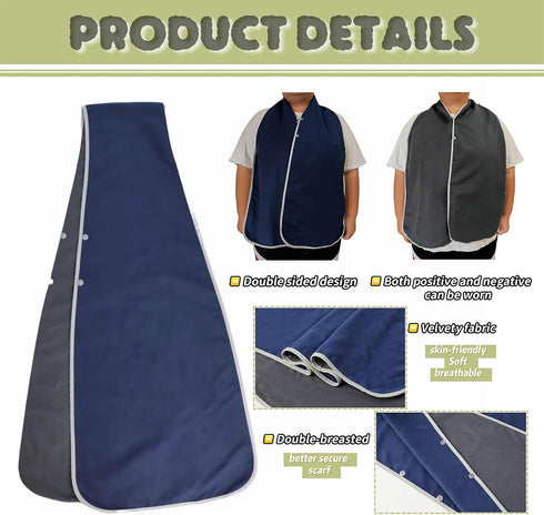 ORANGAROOS Bibs-2 Adult Pcs Washable Clothing Protectors for Elderly Seniors and Disabled | Waterproof Adult Bibs