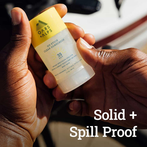 Oars + Alps Go Stick Clear SPF 35 Face Sunscreen, Skin Care with Vitamin E, Water and Sweat Resistant, TSA Friendly