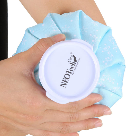 NeoTech Care Ice Bag - Screw Top Fillable, Reusable (Snowflakes Design, 5 inch)