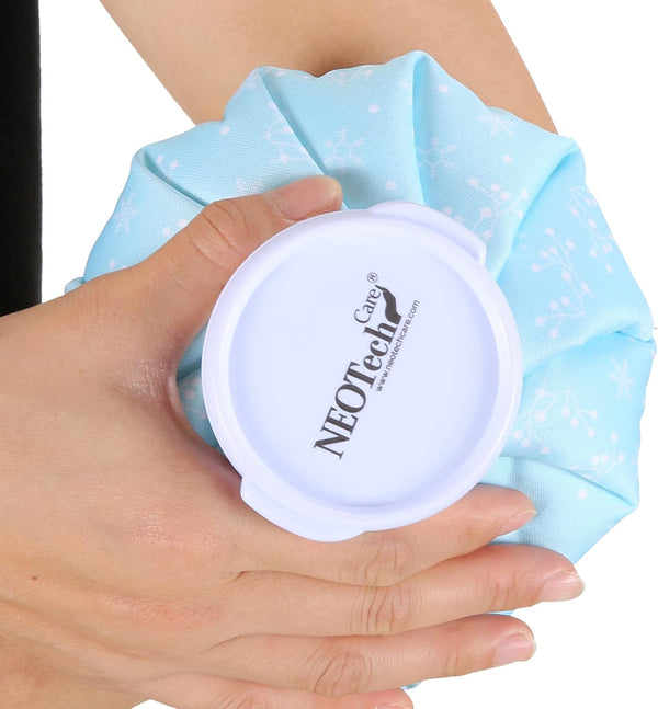 NeoTech Care Ice Bag - Screw Top Fillable, Reusable (Snowflakes Design, 5 inch)