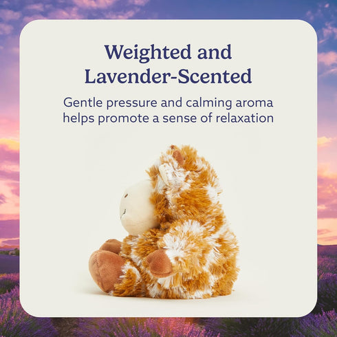 warmies Junior Microwavable & Weighted Stuffed Animals, Giraffe - Heated Stuffed Animal Plushie for Warmth & Comfort