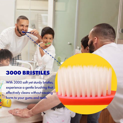 Extra Soft Toothbrush Refill for Adults, Sensitive Gums, 14 Pcs Manual Toothbrushes with Individual Head Covers, Green