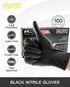 PACIFIC PPE 4 mil Black Nitrile Disposable Gloves, Food-Safe, Latex-Free, Cleaning, Cooking Gloves, Large