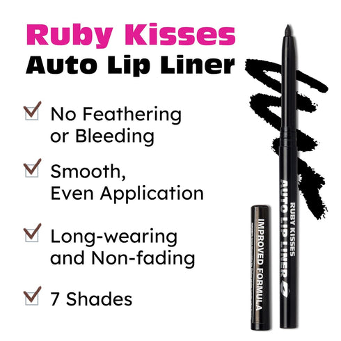 Ruby Kisses Auto Lip Liner, Black