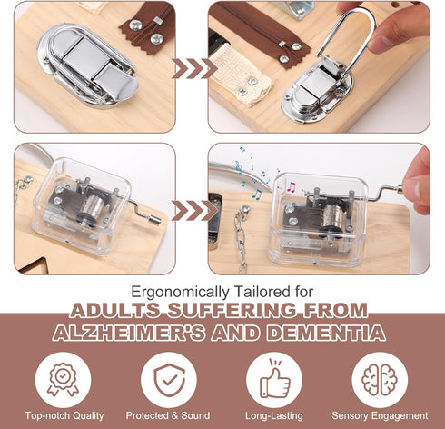 Lontcs Dementia Activities for Seniors,Fidget Busy Board for Adults with Dementia Games Gadgets,Dementia Products