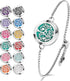 ttstar Essential Oil Diffuser Bracelet - Stainless Steel Aromatherapy Locket with 24pcs Refill Pads Gift Set