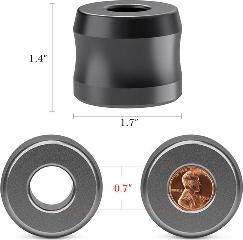 Linkidea 2 Pack Safety Razor Stand, 0.7" Opening Dia, Men Shaving Stand for Bathroom Countertop (Dark Grey)