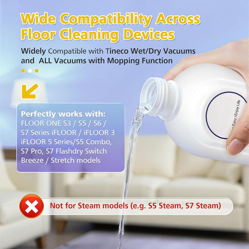 VILLAPOOL 2 Pack S3 S5 S6 S7 S9 (33.8 OZ) Floor Cleaning Solution for Tineco, Lavender Scent, Deep Cleans Multiple Hard