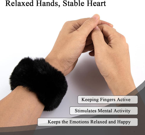 QCWN (Style2) Hair Pulling Fidget Cube for Trichotillomania Relief Retractable Plush Sensory Tool Simulates Hair
