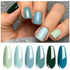 Vishine Gel Nail Polish Gift Set - Teal Blue Olive Green Soak Off UV LED Art Varnish for Home Salon