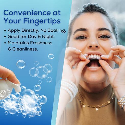 Aligner Cleaning Foam, Whitening Retainer Cleaner Foam - Can Substitute Toothpaste for a Brighter Smile