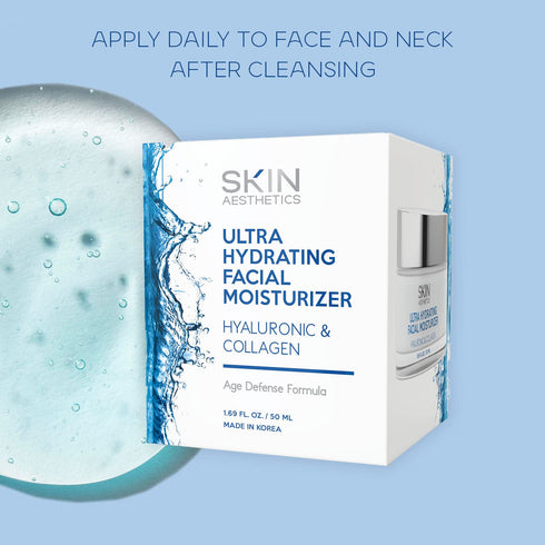 Hyaluronic & Collagen Daily Face Moisturizer - Dermatologist Tested Anti-Aging Hydrating Day Cream, 1.69 oz