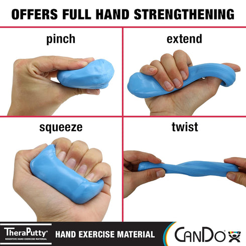 CanDo 10-0903 TheraPutty Standard Firm Hand Exercise Putty, 2oz