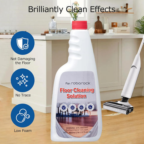 Vacbeuta 10/10R/Z70, Q7 Q8 Q10 S7 S8 Cleaner Solution for Roborock Cleaning Solution Citrus Scented, Deep Clean Residue