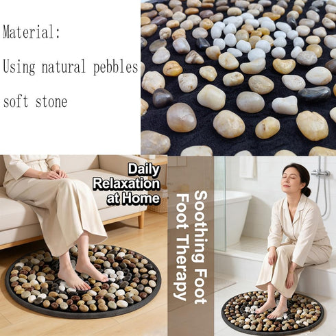 Lizipai (22 inches 22 inches) Massage pad, Finger Pressure Board Ultra Slow Running Pebble Massage Foot pad Reflex