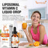 Vemluta 2 Packs 2000mg D3 Immune Antioxidant,4 Oz Liposomal Vitamin C Liquid Drop, High Absorption VC Complex Rose Hips