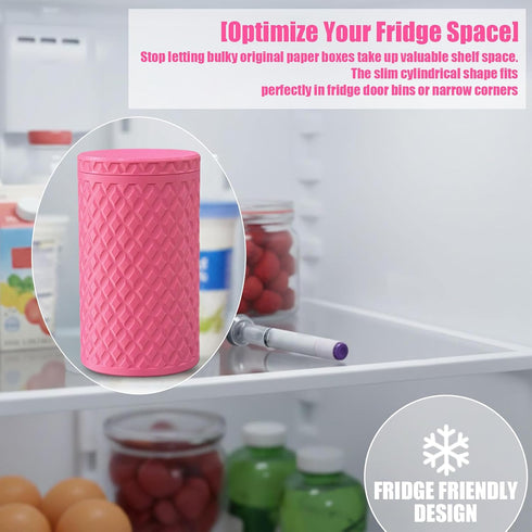 Loxuferv 4-Pen GLP-1 Fridge Storage Case Compatible with Zepbound or Mounjaro Injector Pen, Discreet Medication
