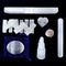 DANCING BEAR Selenite Protection Collection (22 pc Set): 12-15 Sticks (1.5-2”), Palm Stone, Heart, Tower, 8" Stick,