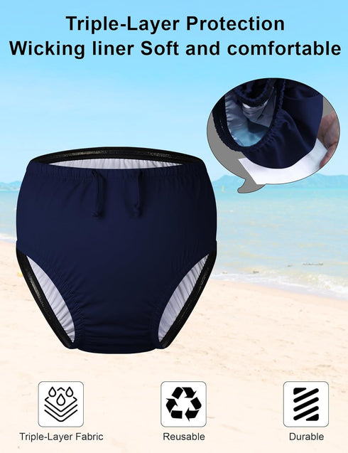 Waterproof Reusable Swim Diapers for Adults - Leakproof Cloth Covers for Special Needs