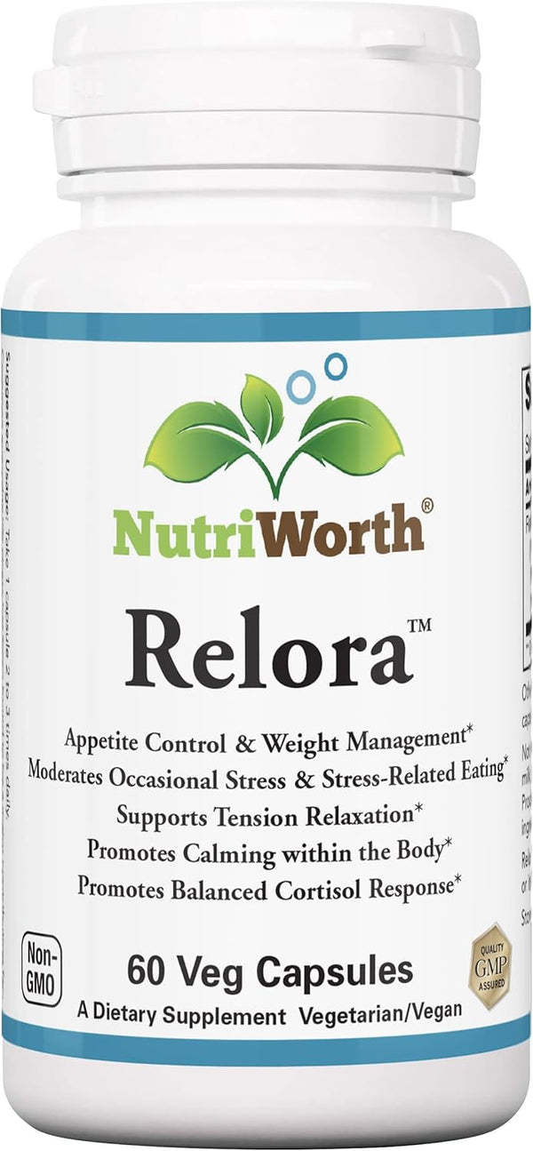 Relora Stress & Weight Management Supplement, 300MG Vegetable Capsules, 60 Servings per Bottle