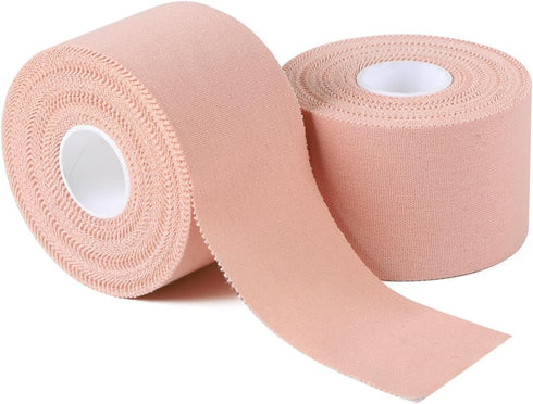 popbob (2 Pack) Beige Athletic Sports Tape 2 Inch x 15 Yards, Very
