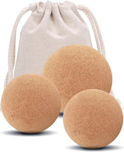 KITWILD Cork Massage Ball Set, High Density Fine Particles Massage Ball for
