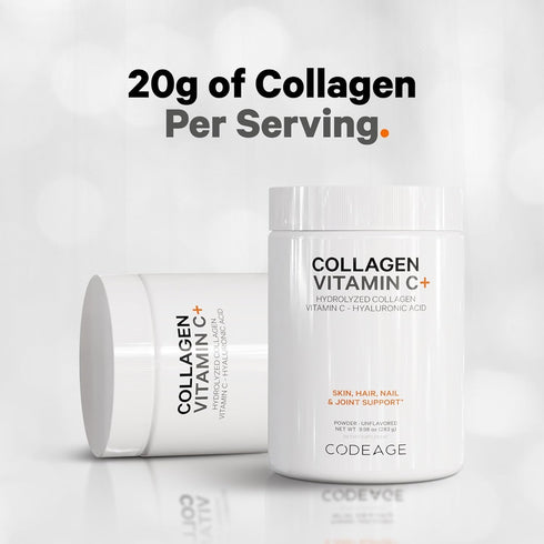 Codeage Collagen Peptides Powder with Vitamin C, Digestive Enzymes - 9.98 oz Hydrolyzed Protein Collagen