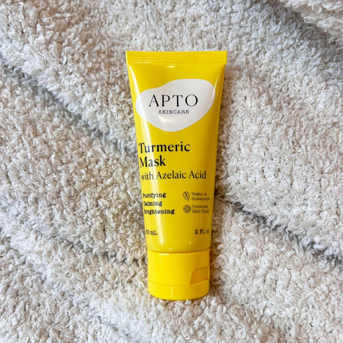 Turmeric Skincare Mask 2 oz - Brightening & Exfoliating Cream Face Mask with Azelaic Acid